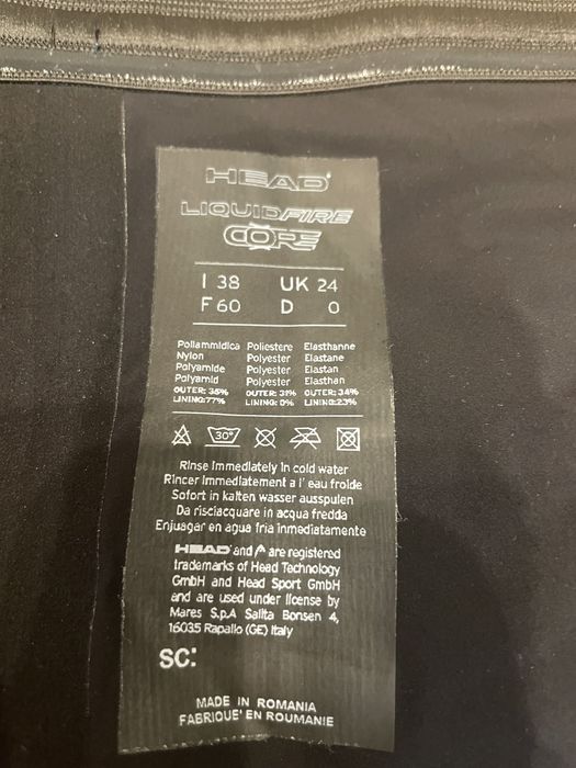 Nowy strój startowy Head  Liquidfire rozm 22-24