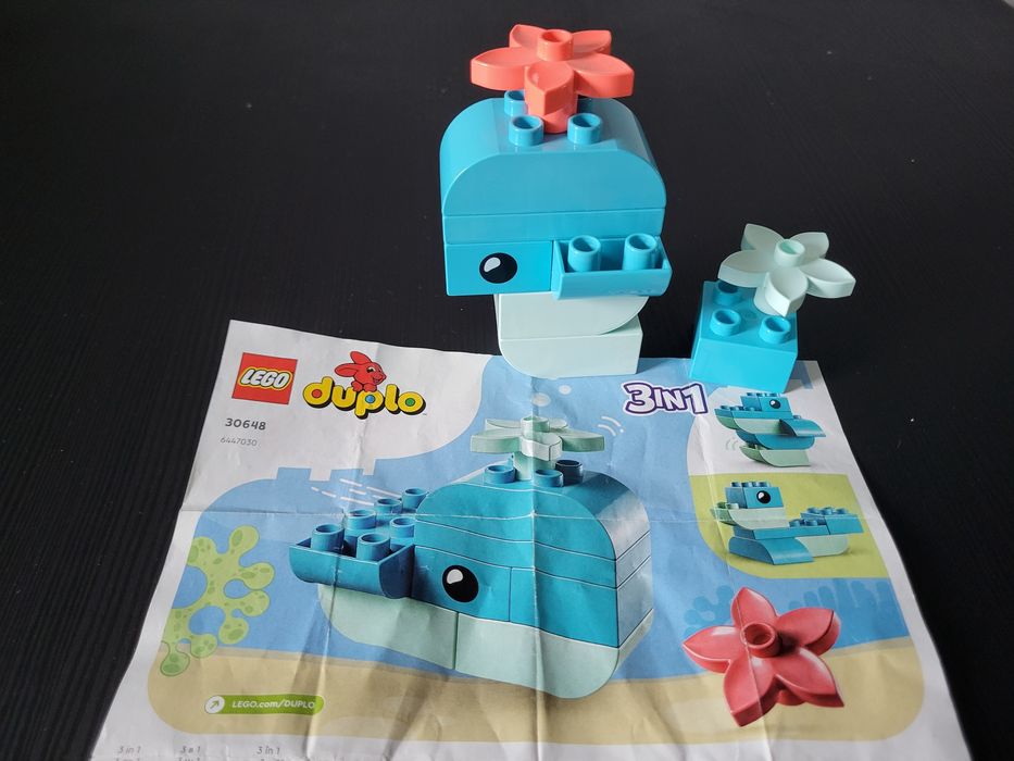 Lego duplo wieloryb 30648 plus lego duplo 10954 kolejka cyferki