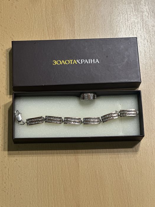Набір каблучка і браслет срібло з позолотою