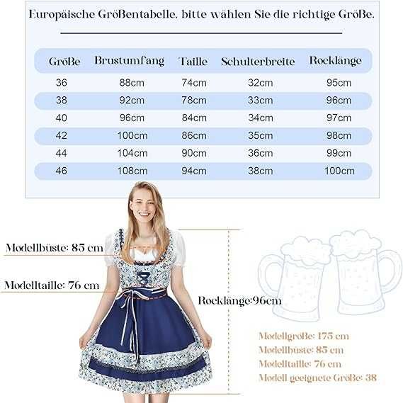 Nowa damska sukienka / bawarska / Oktoberfest / kostium !XL! 262-42!