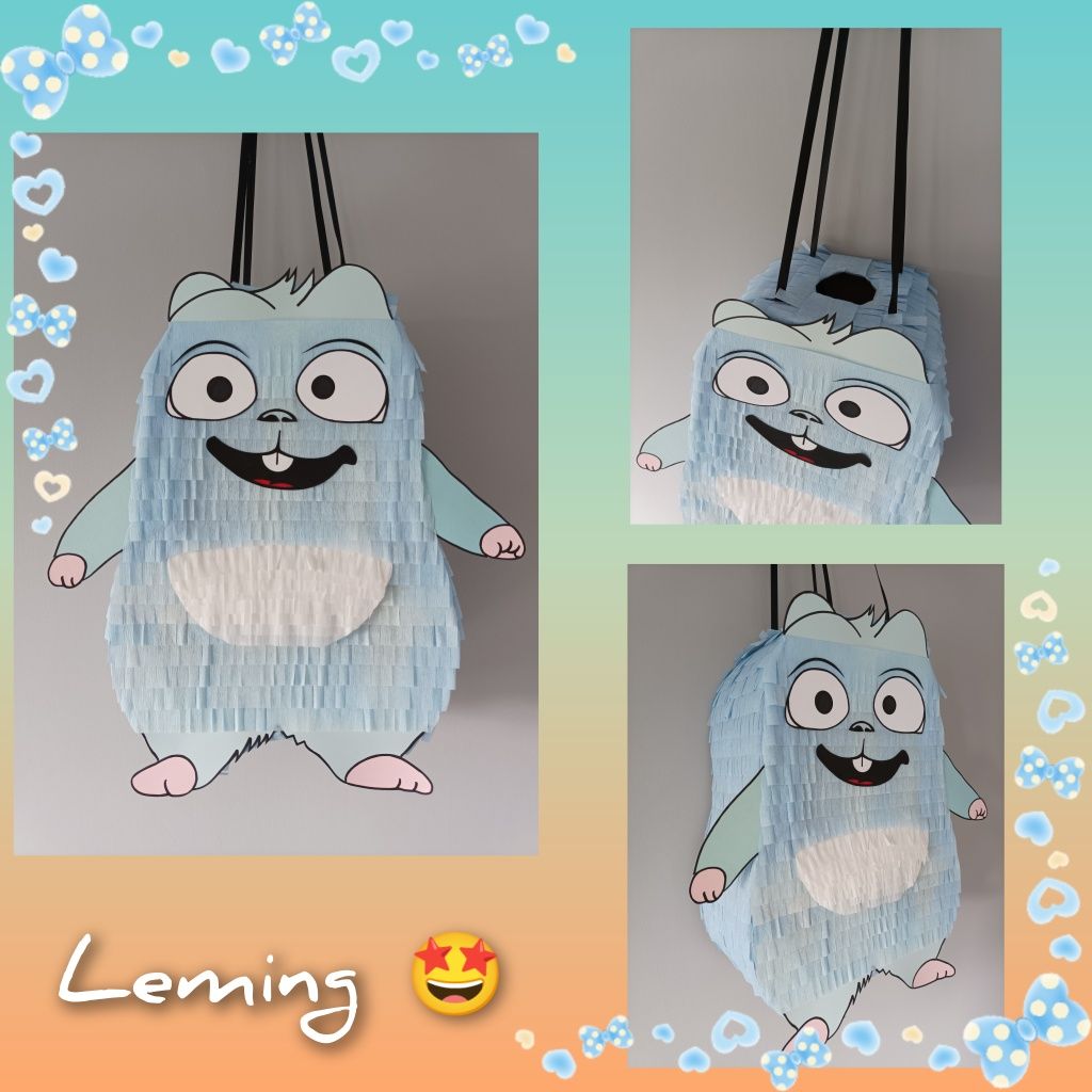 Piniat handmade wzór Leming