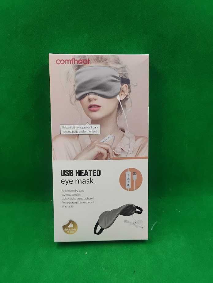 Ogrzewana maska na oczy USB do oczu jedwabna tkanina