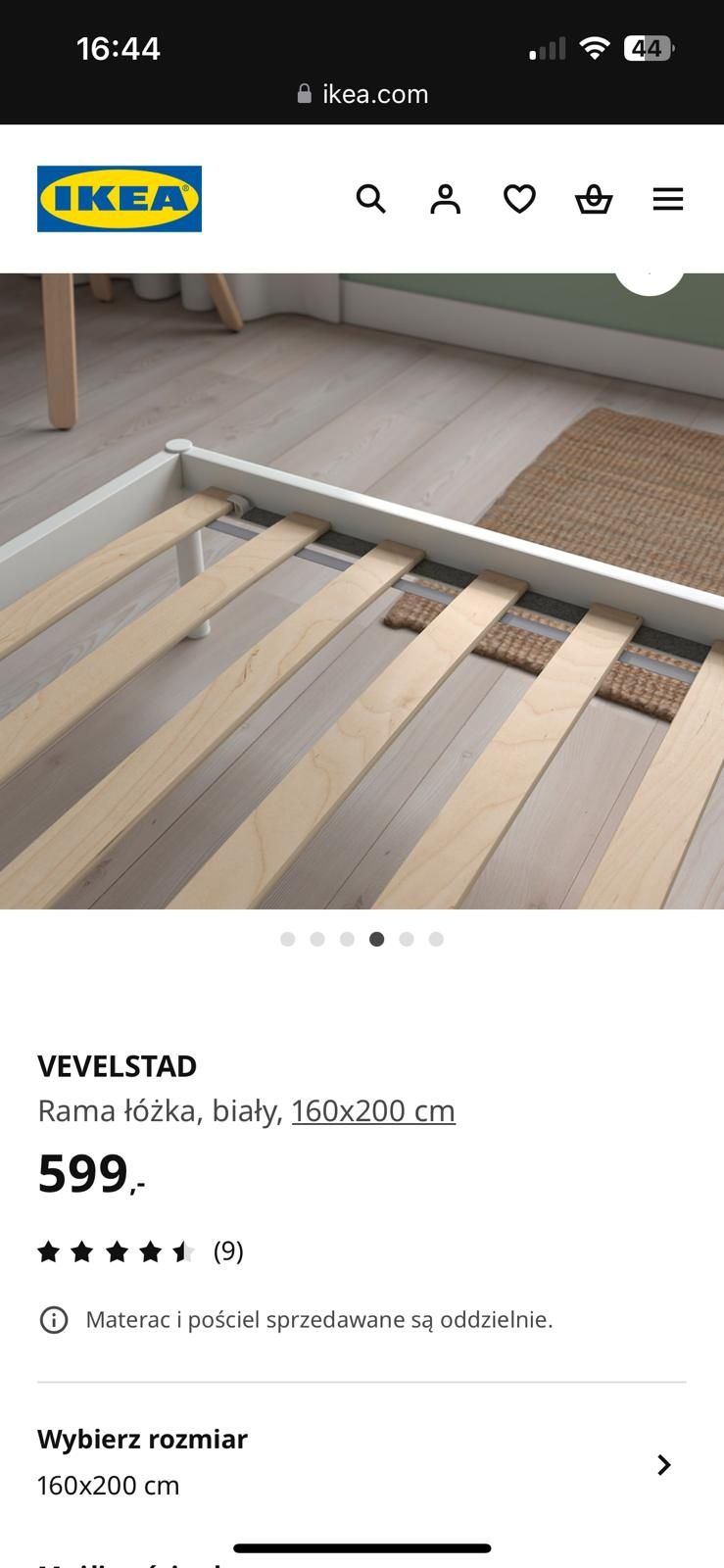 Łóżko ikea 160 x 200