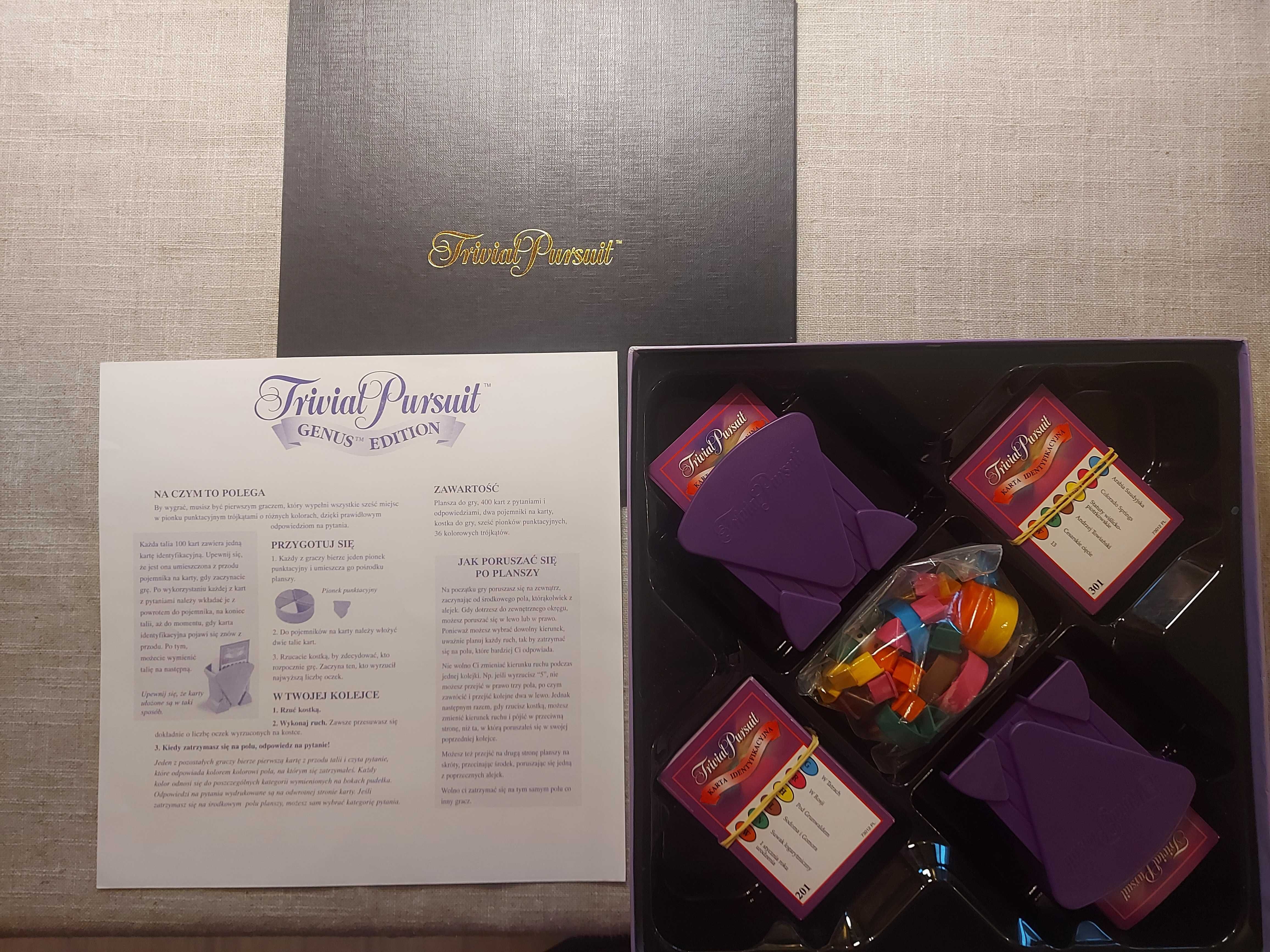 Unikat Trivial Pursuit po polsku Genus Edition gra kompletna (g)