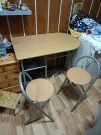 Stół lada +2 krzesła