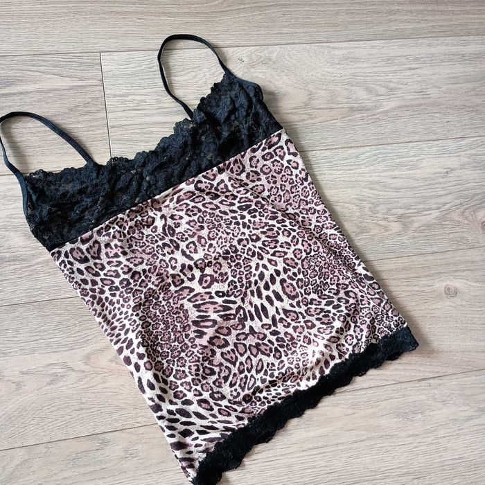 Bluzka koszulka na ramiączkach w panterkę r L