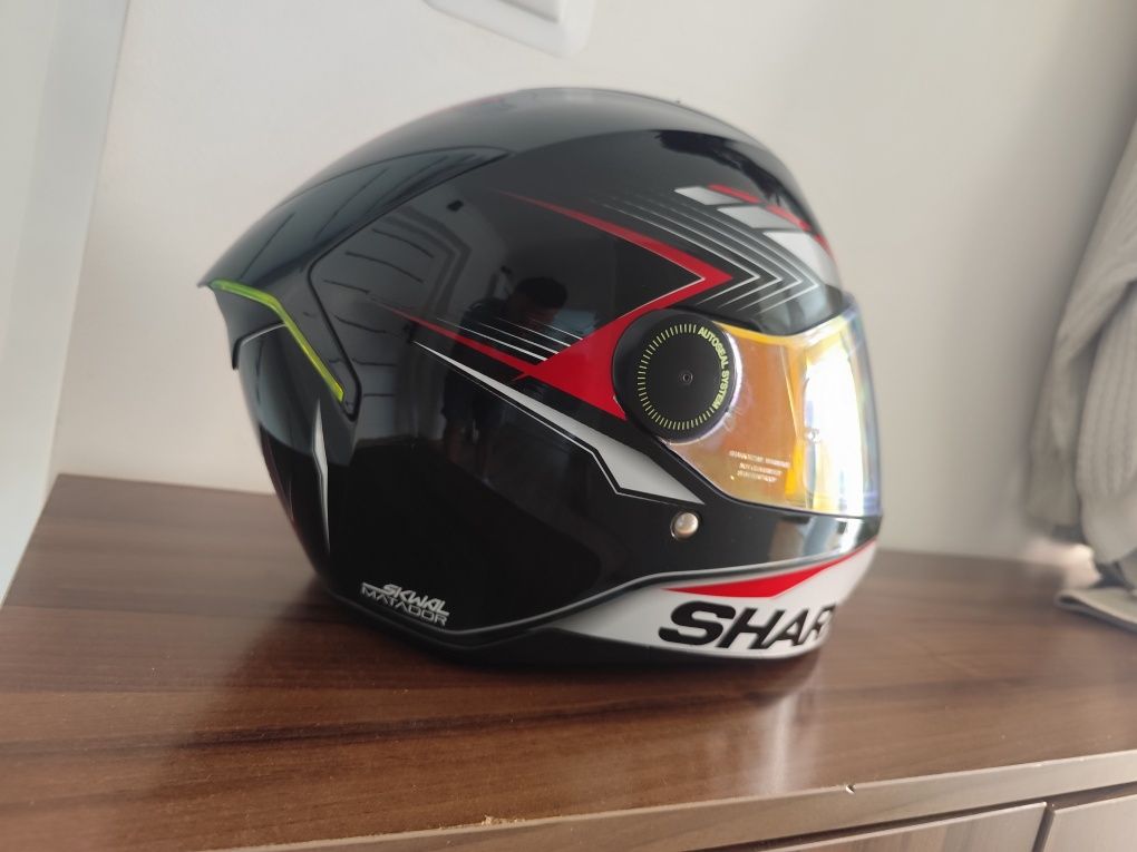 Aktualne do  10.08.2025.Kask Motocyklowy Shark Skwal  LED Pinlock roz.