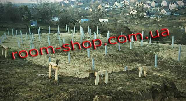 Геошуруп, сваи винтовые, гвинтові палі, монтаж, виробництво, сваї