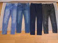 4 pary spodnie dżinsy jeansy dziewczęce rozm. 146