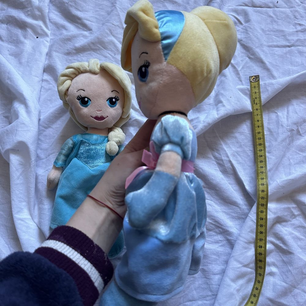 Мягкі ляльки принцеси попелюшка/золушка та Ельза