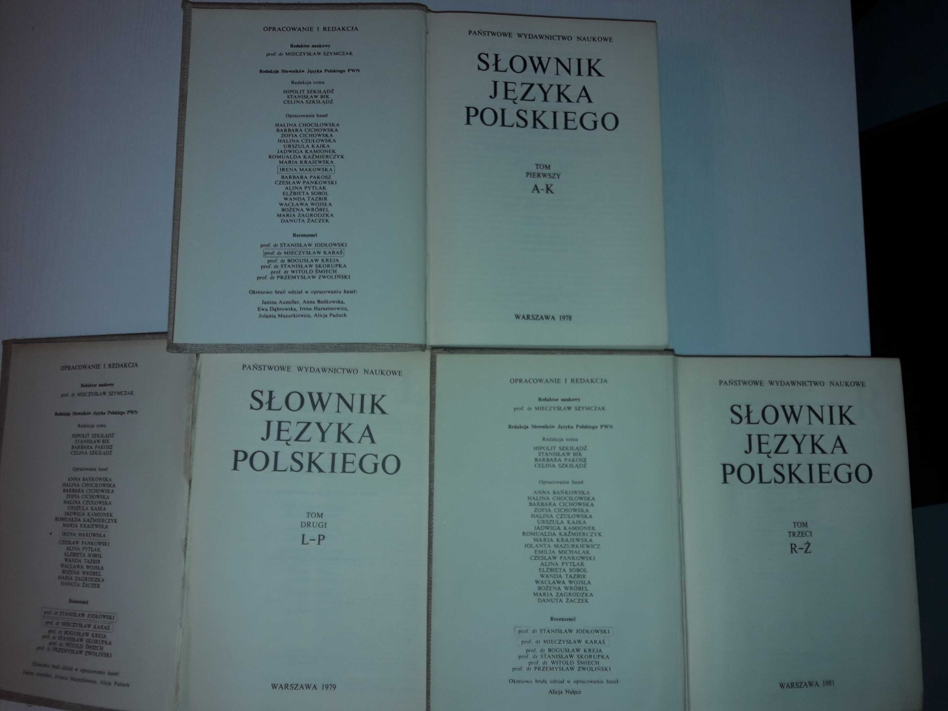 Słownik Języka Polskiego PWN tom 1-3 A-Ż (komplet) - M. Szymczak
