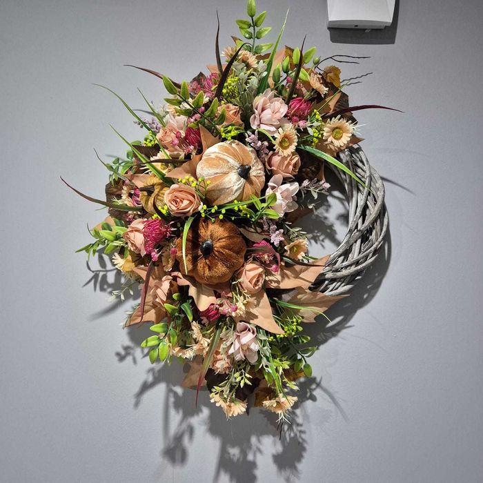 Wianek jesienny, dekoracyjny na drzwi/ścianę