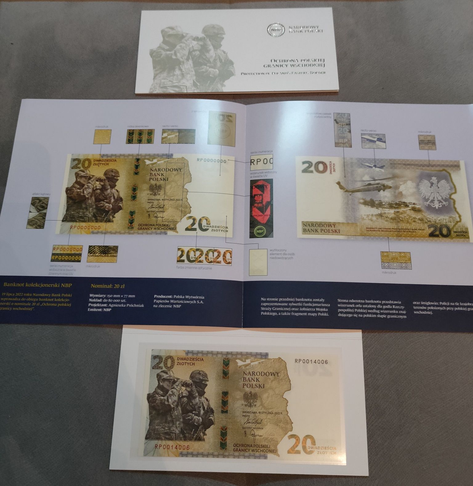 Zestaw banknotów. Bitwa Warszawska + Lech Kaczyński + ochrona granicy