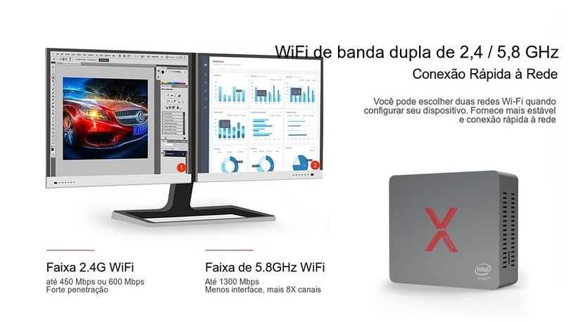 Beelink BT3-X | Windows Mini PC | 4 GB RAM | W10 | 2 Monitores