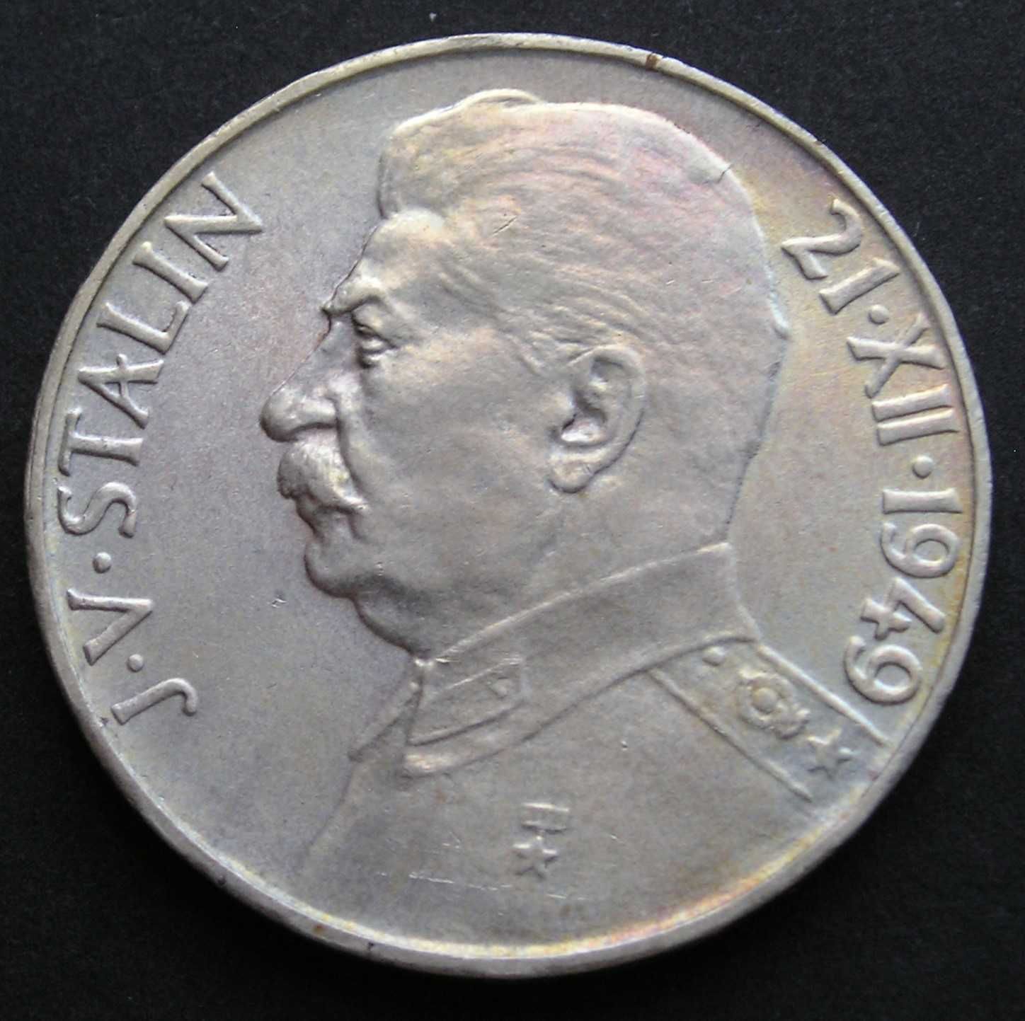 Czechosłowacja 100 koron 1949 - Józef Stalin - srebro