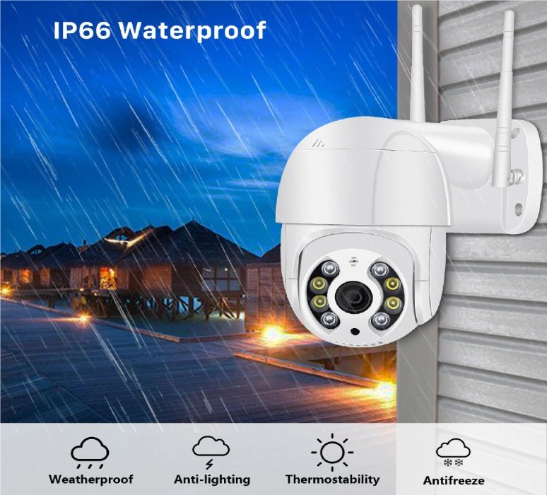 Câmaras de vigilância rotativa Exterior e cartão sd 32 G