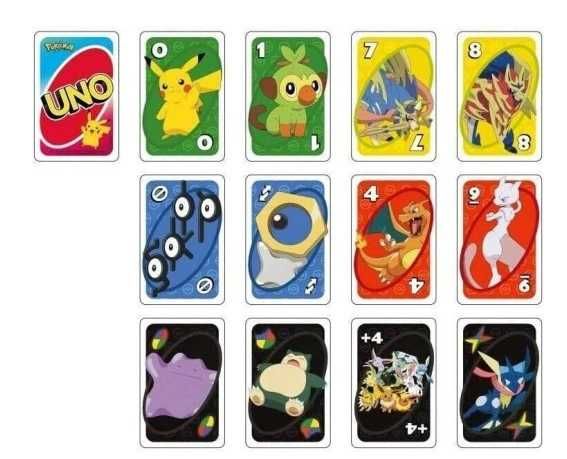 Karty do Gry Pokemon Uno