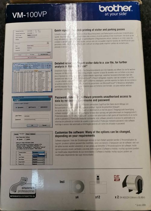 Kit sistema crachás de visita Brother