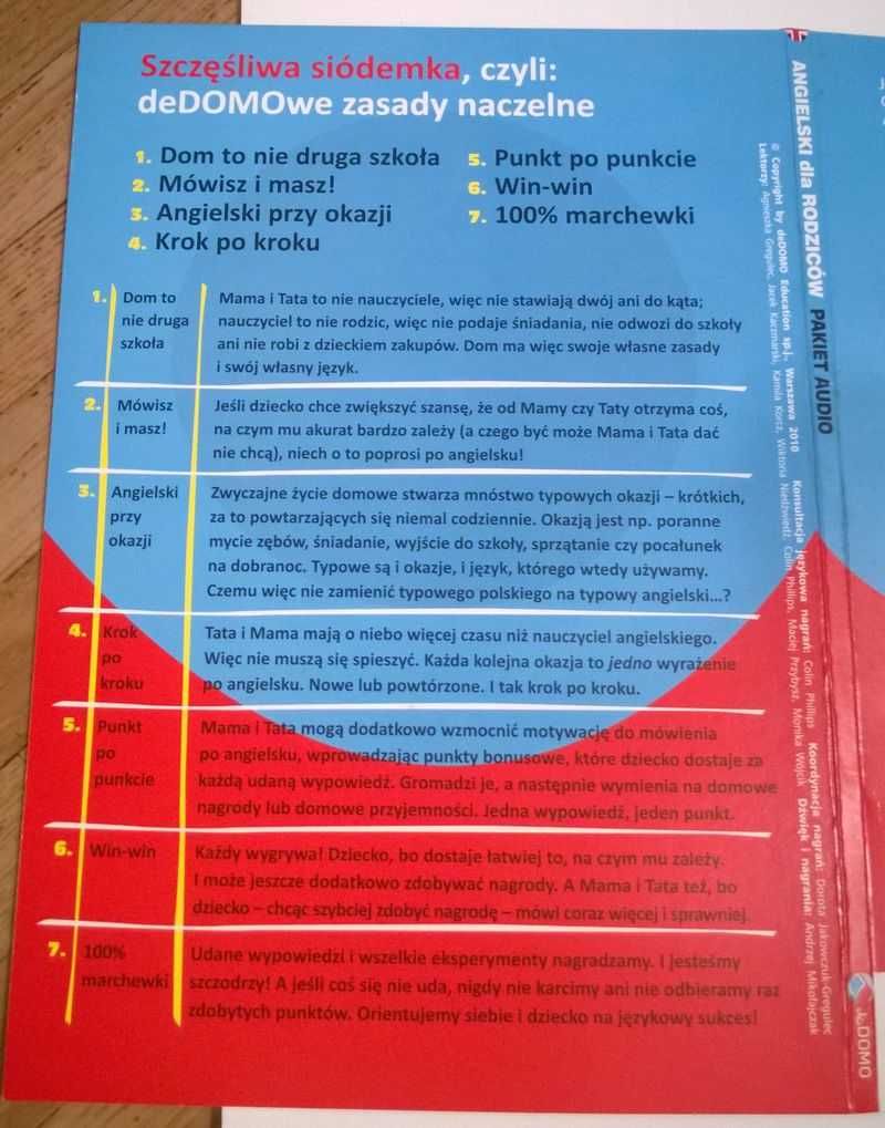 Angielski dla rodziców przedszkolaka kurs angielskiego książki+3CD NEW