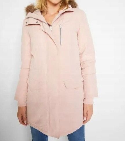 B.P.C parka różowa z futerkiem damska 50.