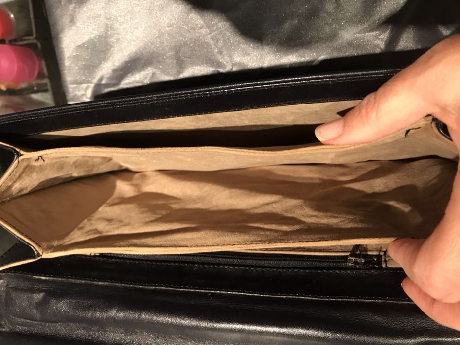 Carteira-Pochete luxo mao azul escuro/ Pele+cobra luxo