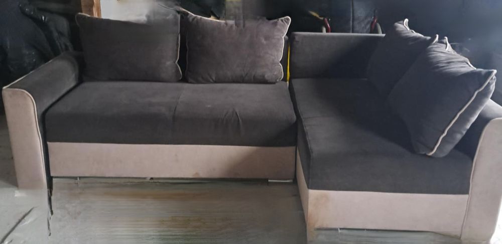 Narożnik beżowo-brazowy