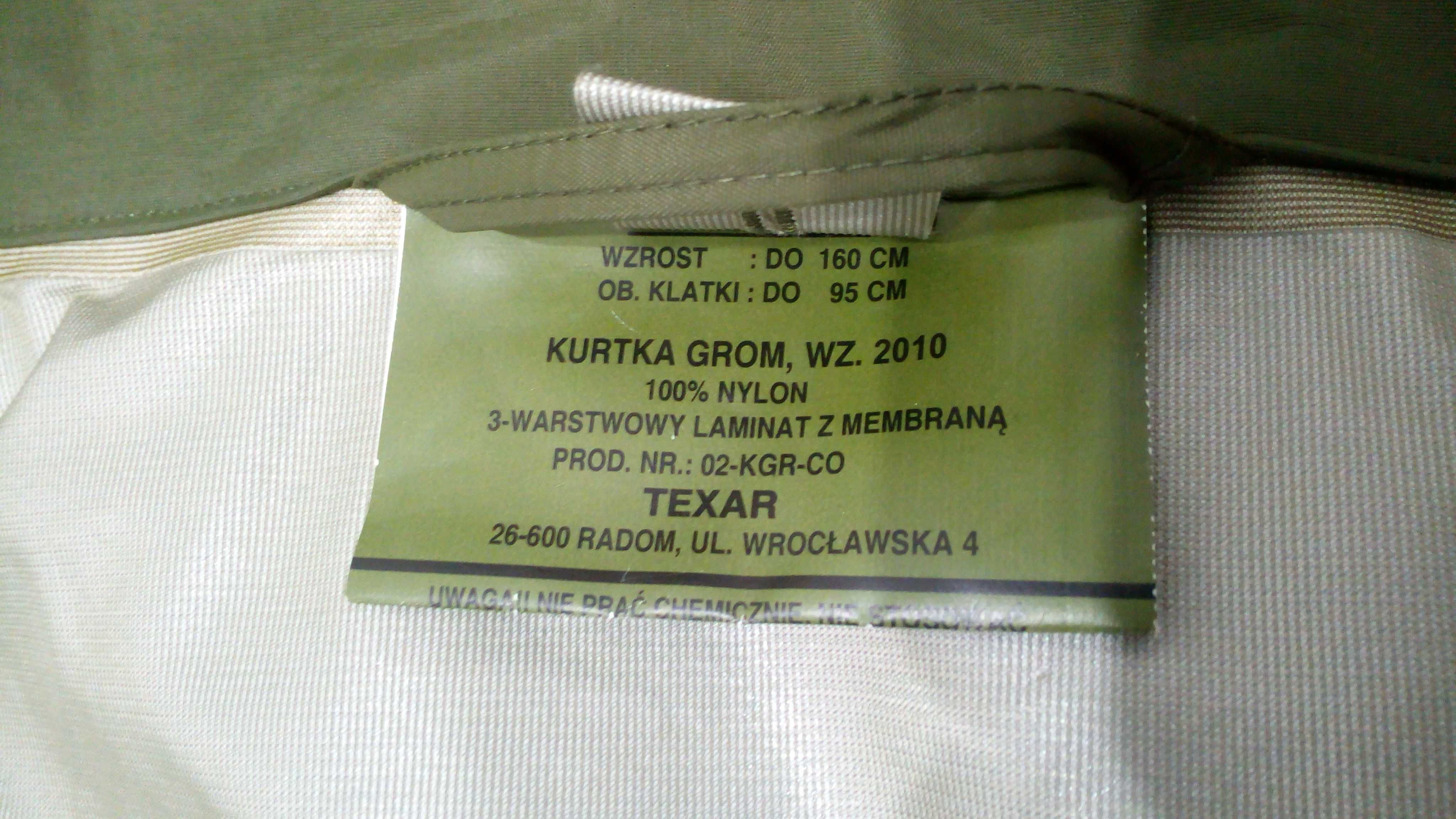 Texar Kurtka Wojskowa GROM gore-tex Olive