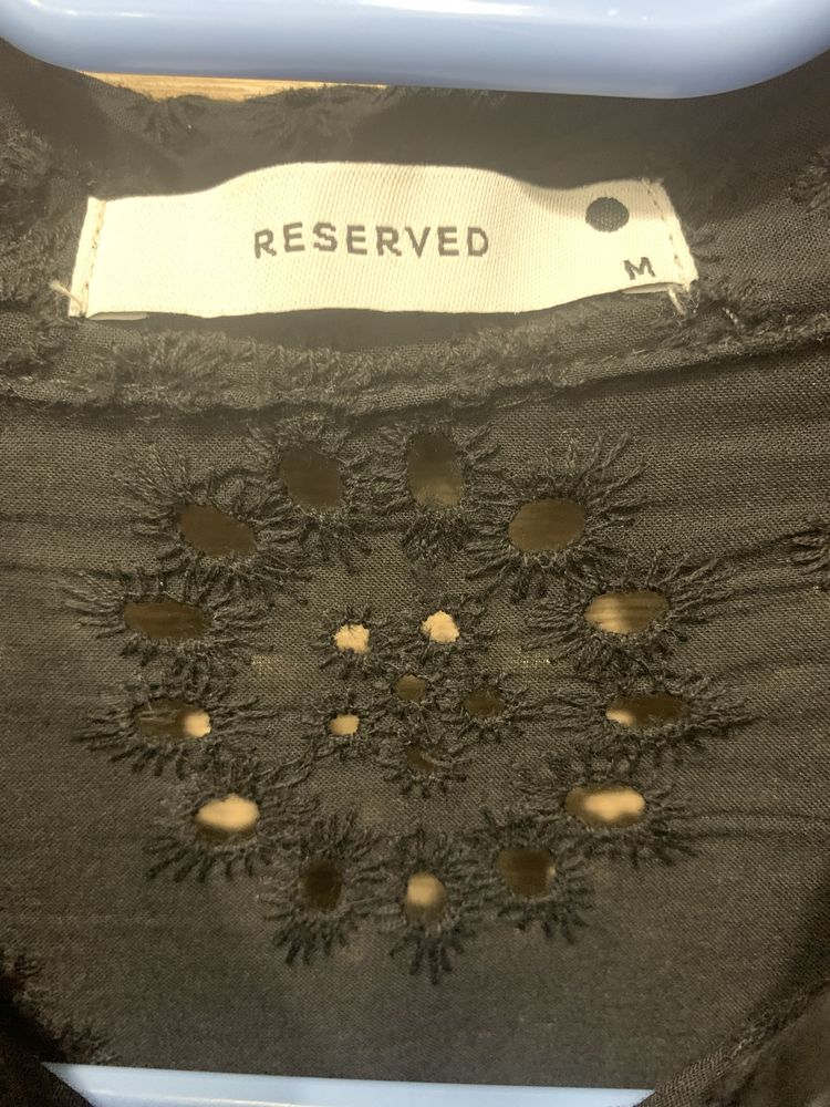 Блуза бавовняна чорна Reserved