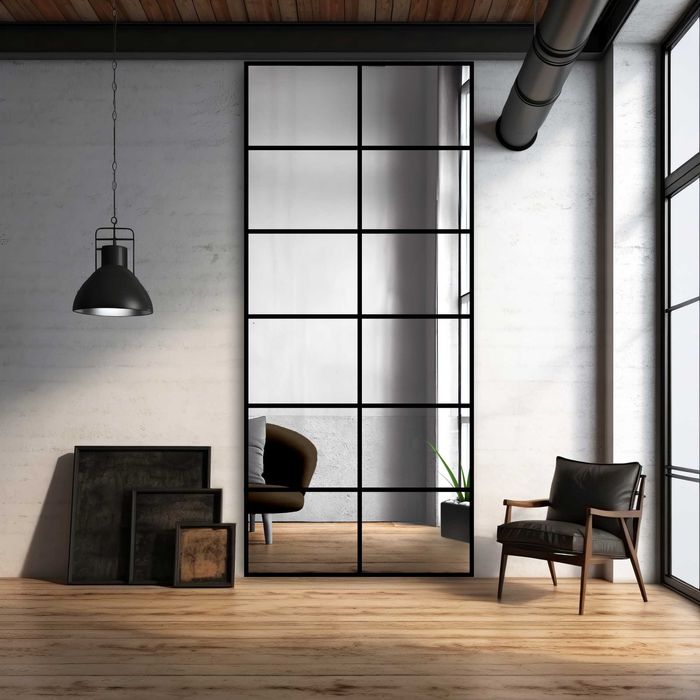 Lustro loft ze szprosami ACHILLES 90x190 cm - ALFARAM