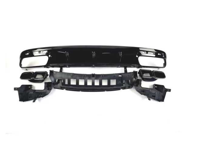 Дифузор з насадками на Mercedes S-Class Coupe 2015-2017 рік AMG стиль