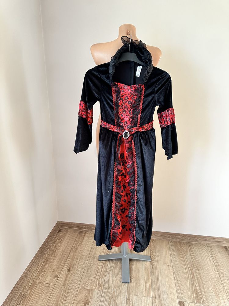 Strój przebranie na halloween TU 134-140 cm wiedźma czarownica