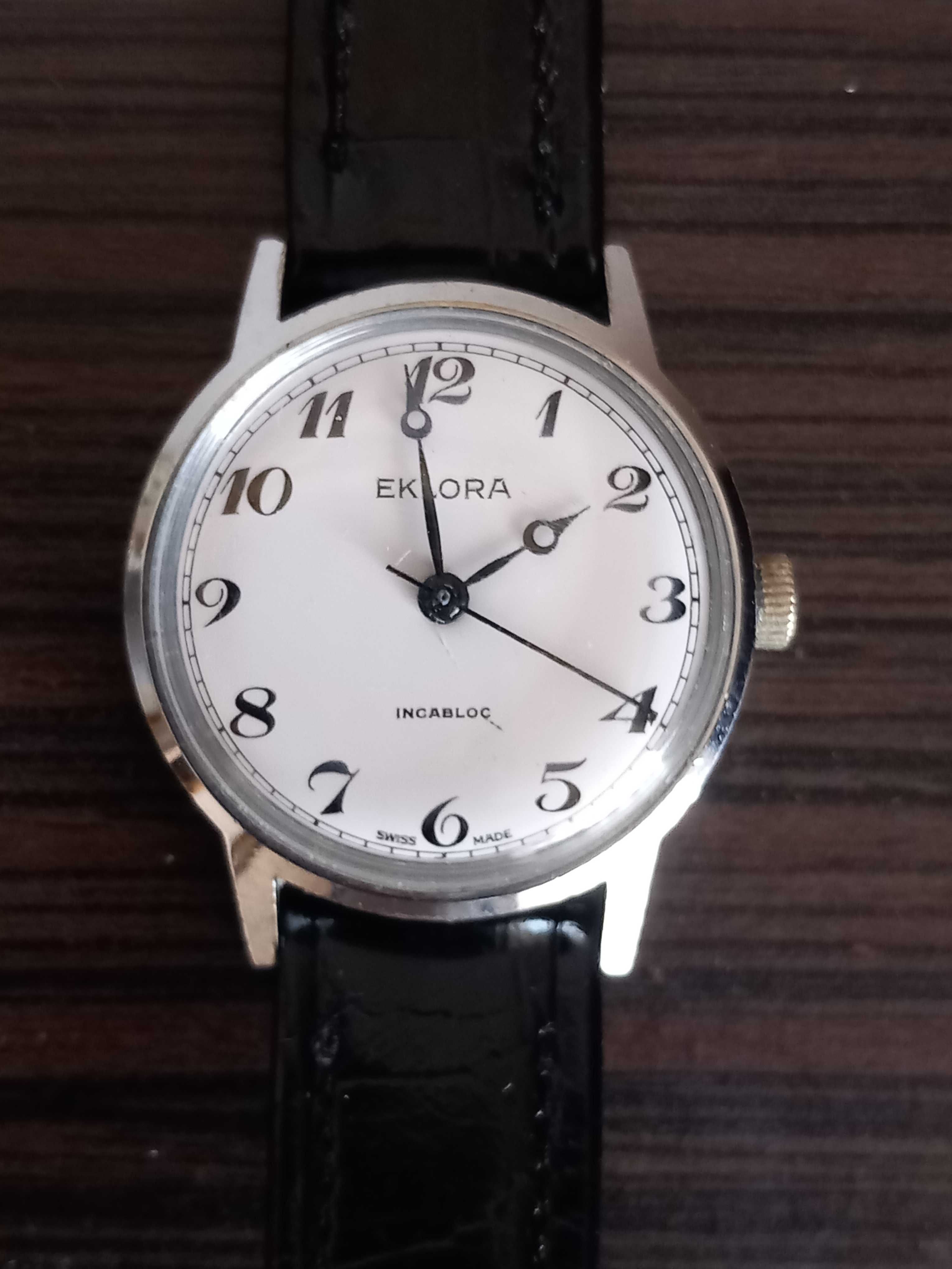 zegarek kolekcjonerski Eklora Incabloc Swiss Made