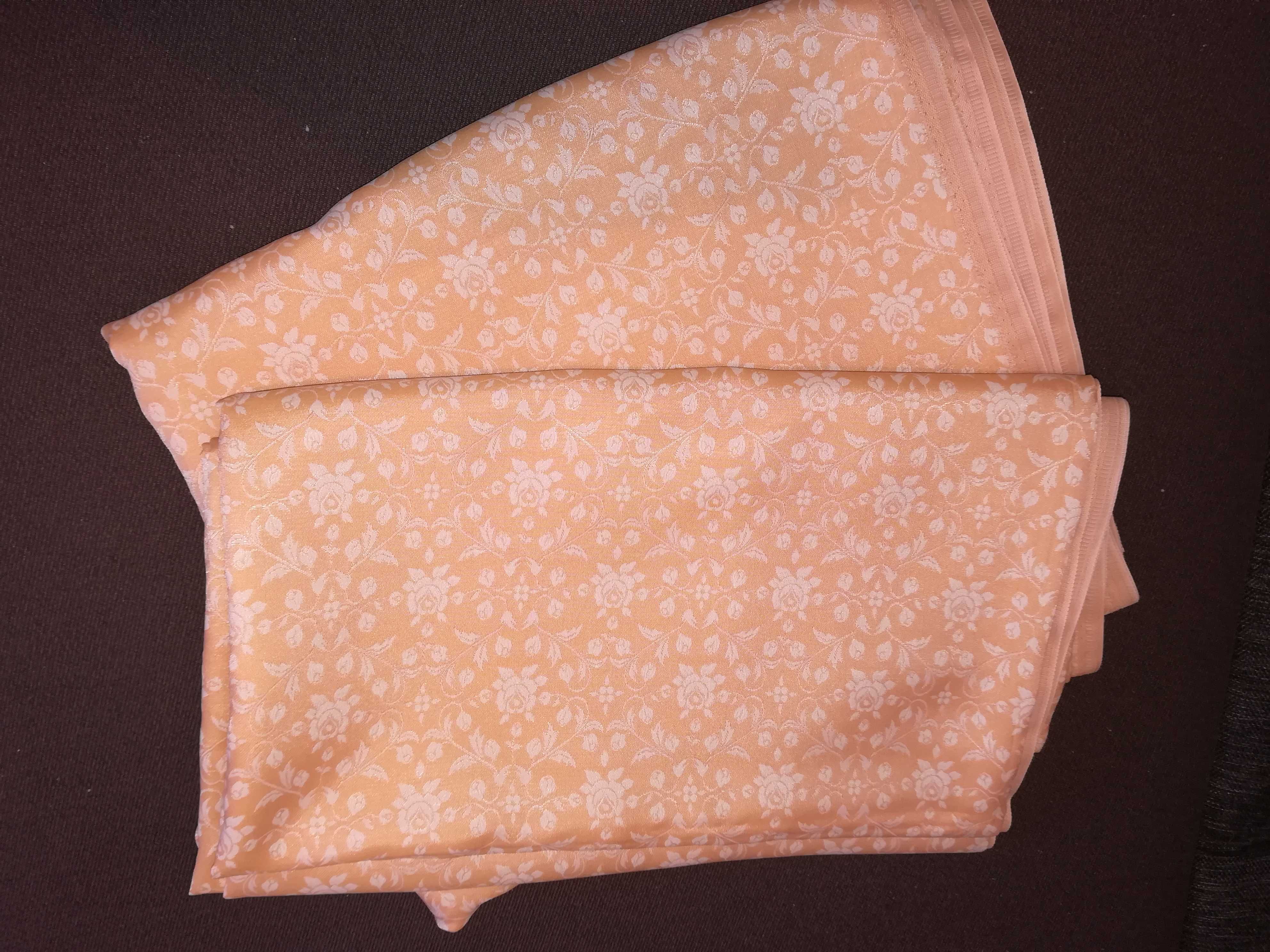 2stronne zasłony z tkaniny ornamentowej- czasy PRL - 2szt, 1,56 x 2,5m