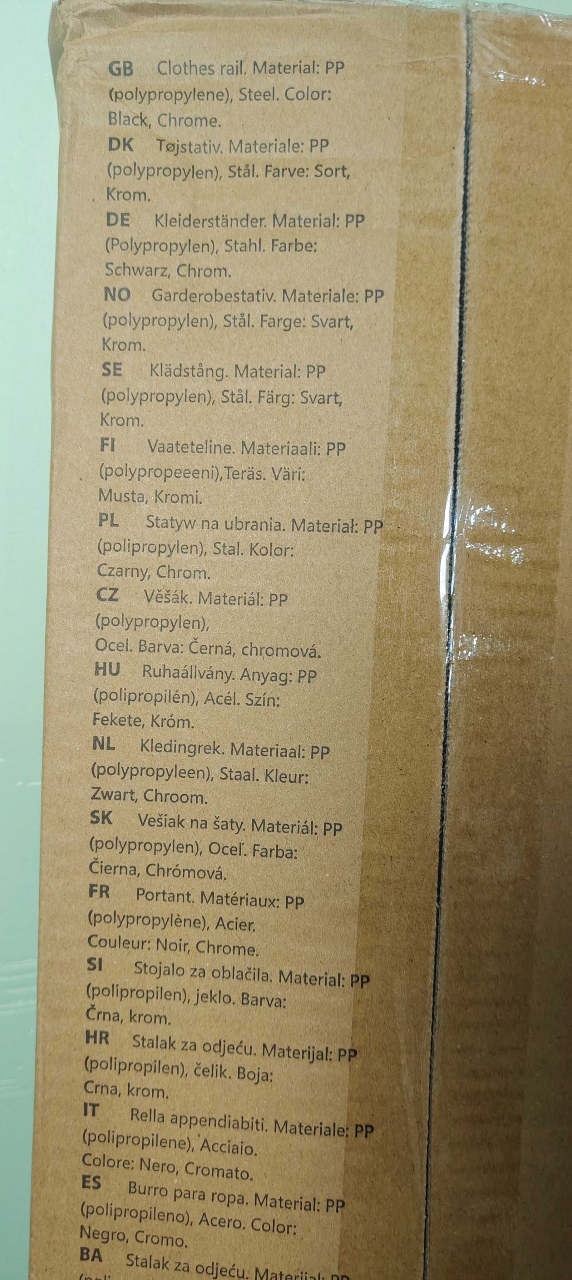 Stojak na ubrania JERSLEV czarny/chrom