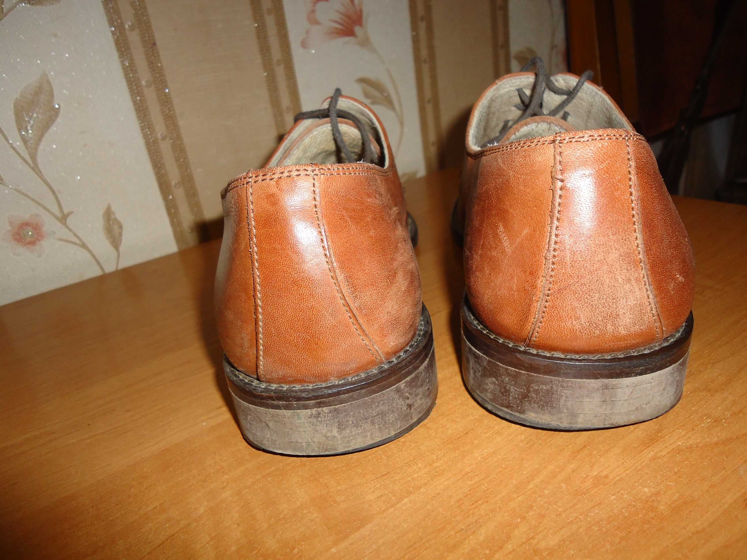 Мужские кожаные туфли , размер 44(30), Италия