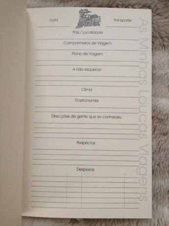 Caderno "O livro das viagens"
