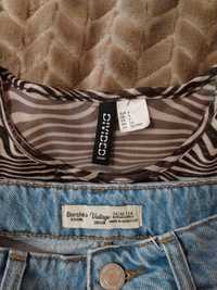 гарний набір юбка Bershka розмір євро 34,топ гарного принта фірми H&M,