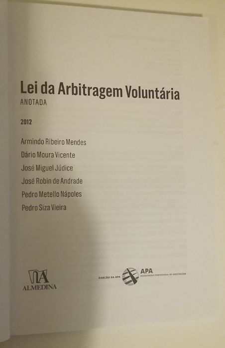 Lei Da Arbitragem Voluntária Anotada