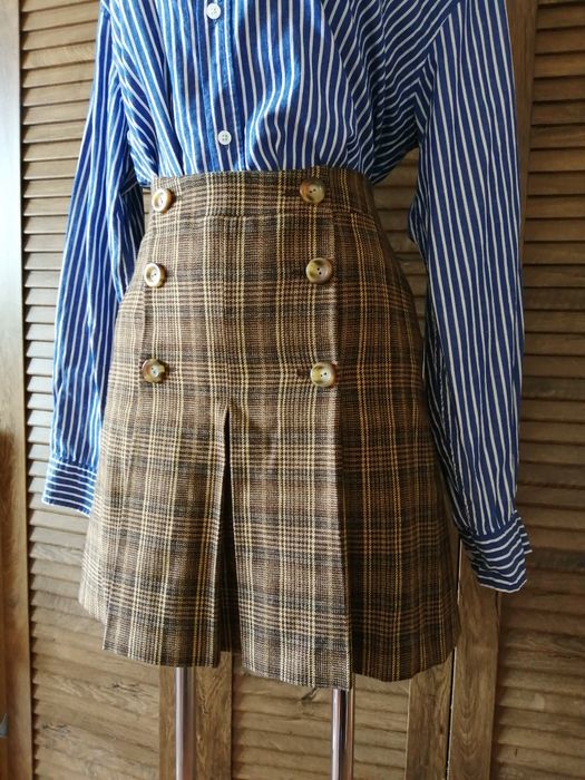 Marc Aurel шерстяна спідниця в клітинку