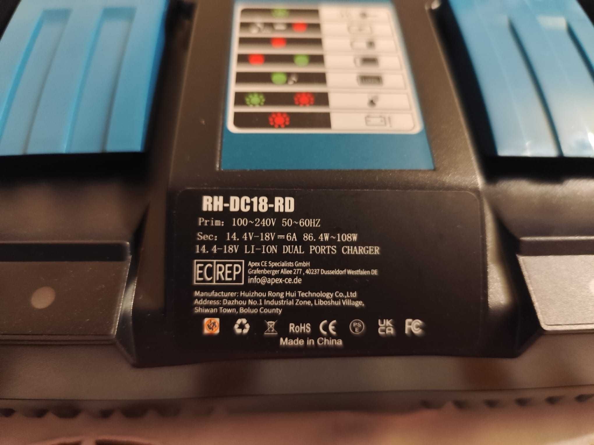 Ładowarka zamiennik Makita DC18RD 18V 2 Porty
