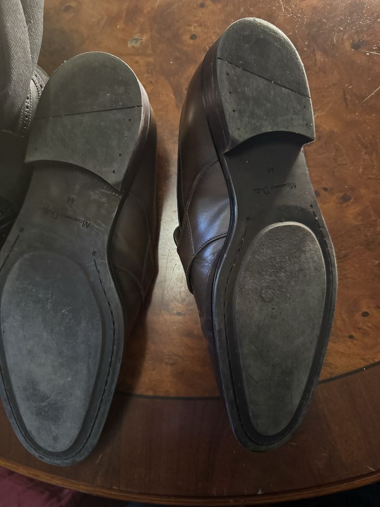 Massimo Dutti Mokasyny skora naturalna brazowe 44