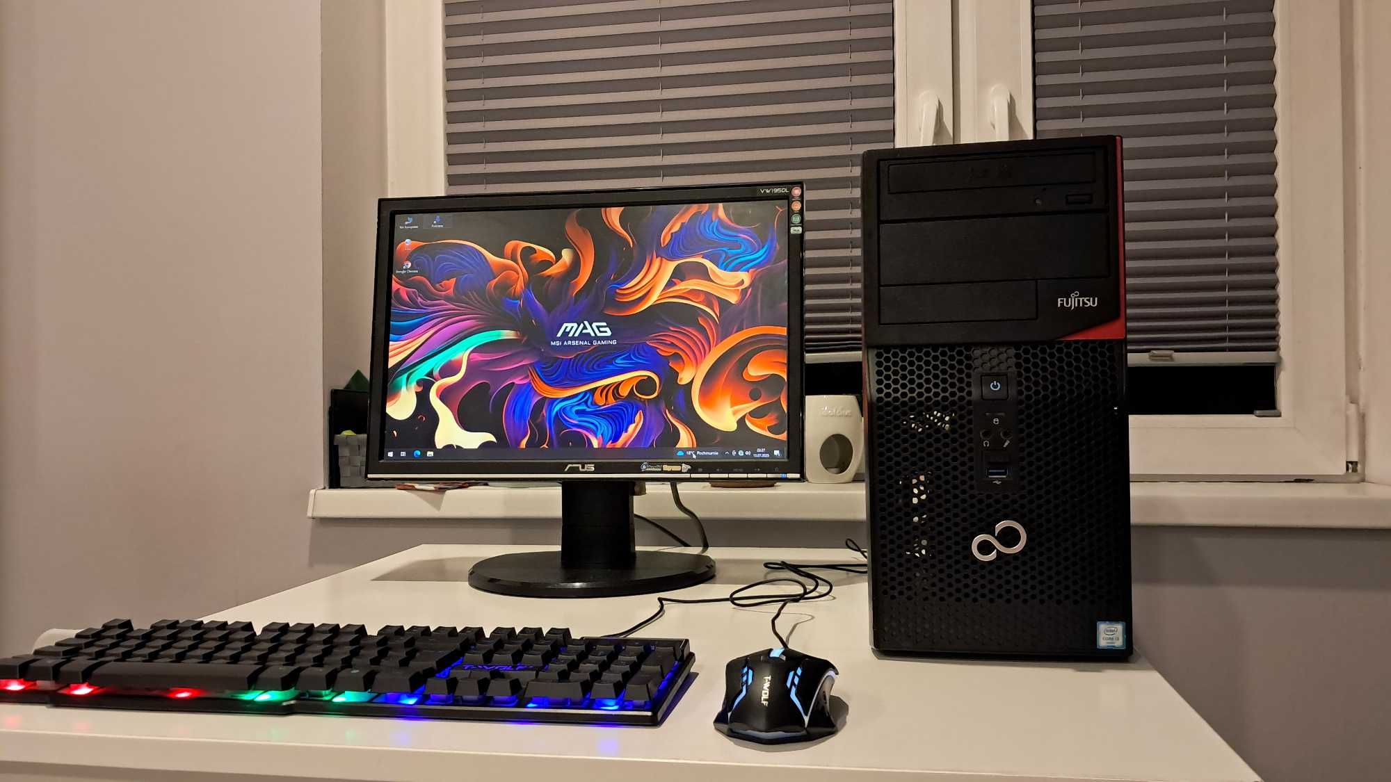 Zestaw Do Gier i3 6100 4x3.7Ghz/Grafika-4GB/WiFi/8GB-ddr4/SSD/Monitor