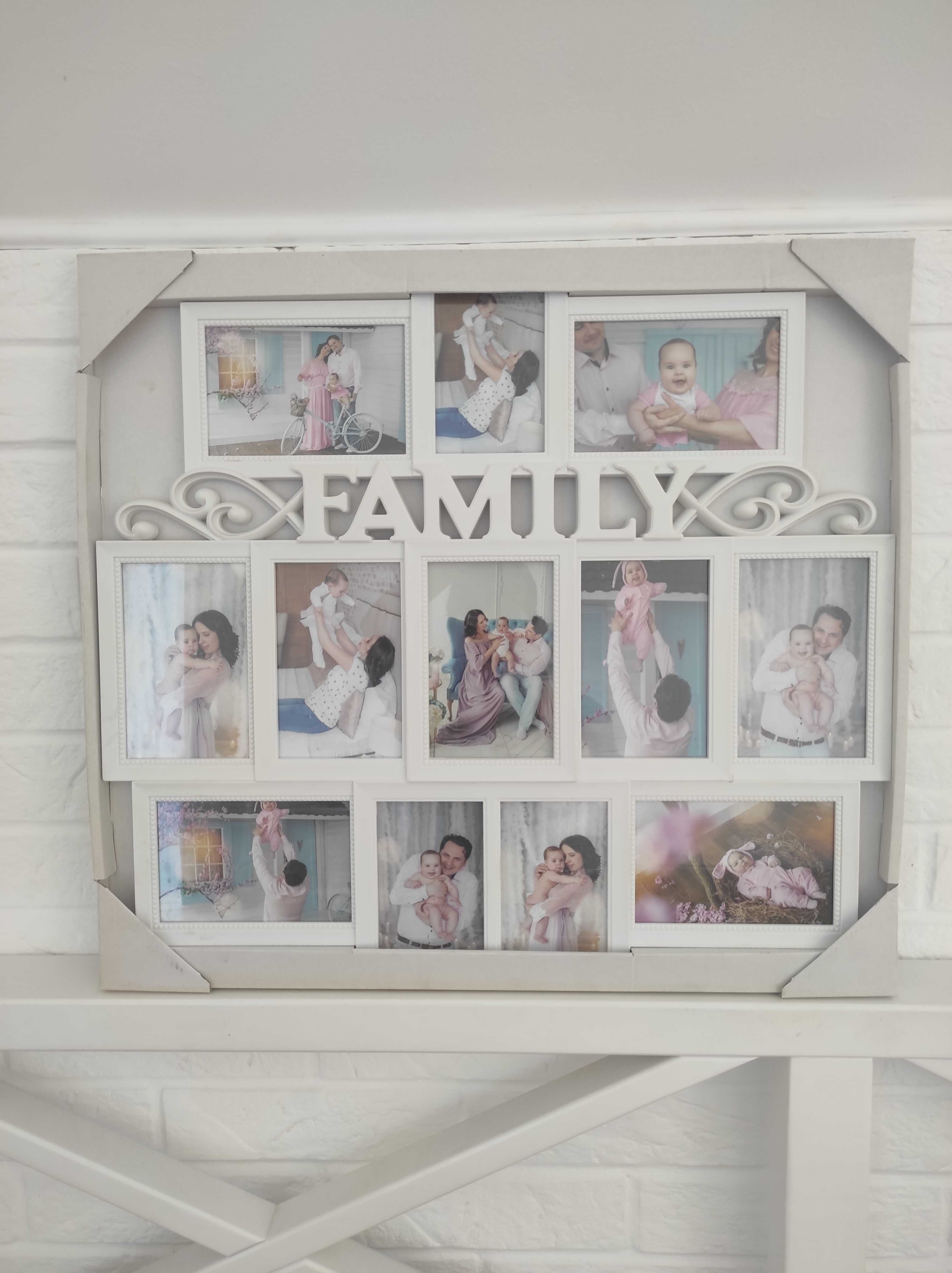 Величезна сімейна фото рамка на 12 фотографій