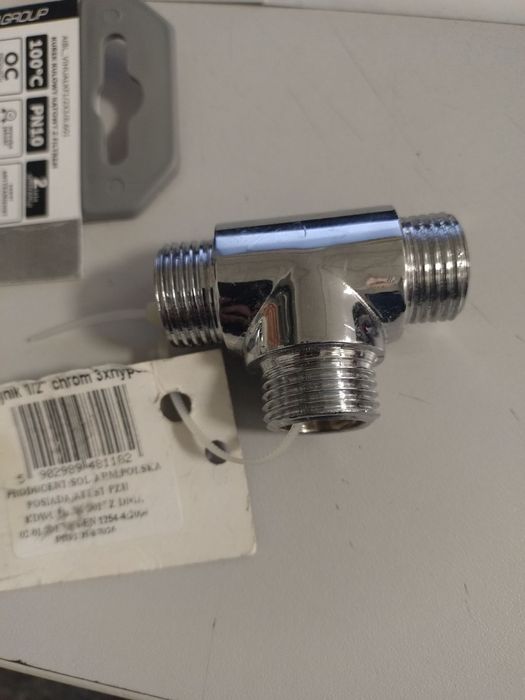 Trójnik 1/2" chrom