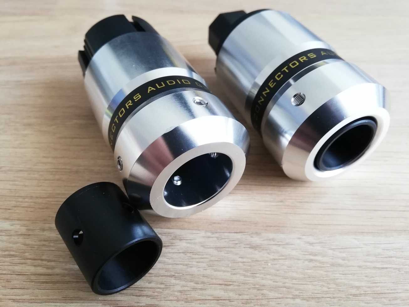 Wtyki zasilające OEM rodowane - aluminiowa obudowa (1 kpl)