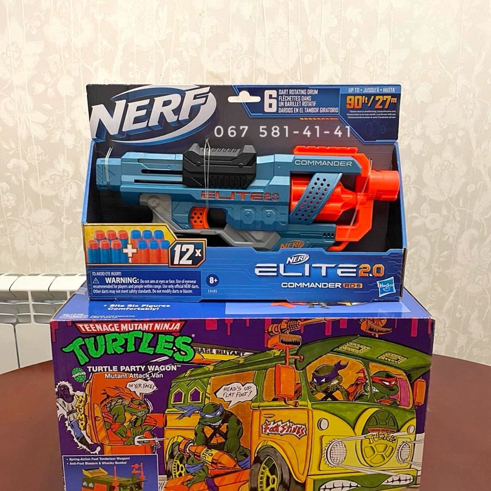 Бластер Nerf Elite 2.0 Commander, чітко на 27 метрів, 12 стріл