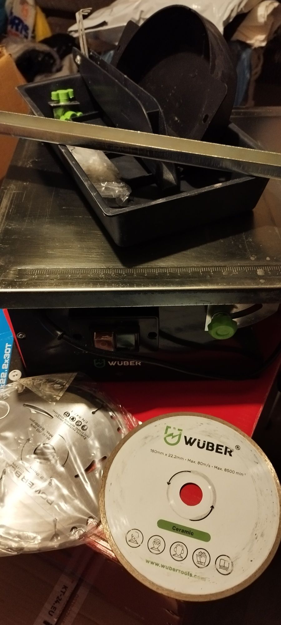 Przecinarka Wuber do płytek na mokro i cięcia drzewa+dwie tarcze