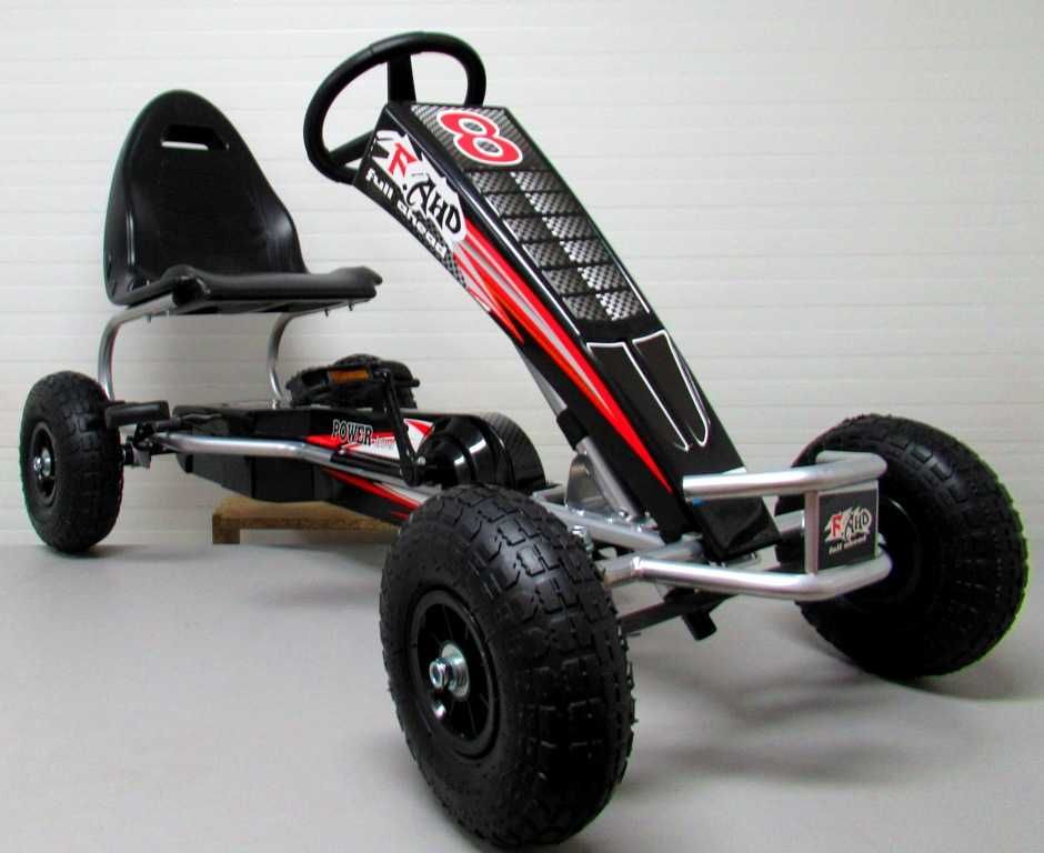 Duży gokart G5, Pompowane koła, hamulec ręczy, na wiek ok 4-11 lat