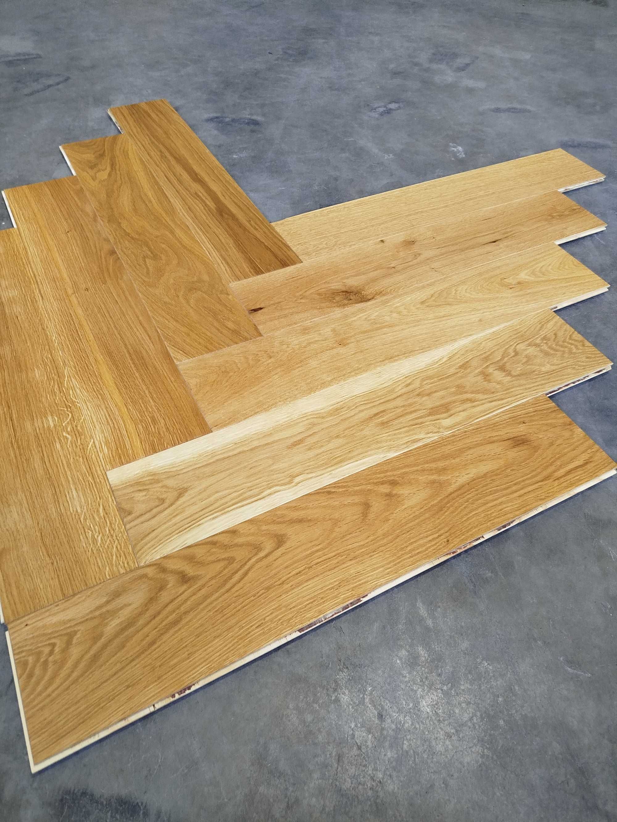 Jodła Klasyczna DĄB 15x150x780mm. lakier mat deska podłogowa warstwowa