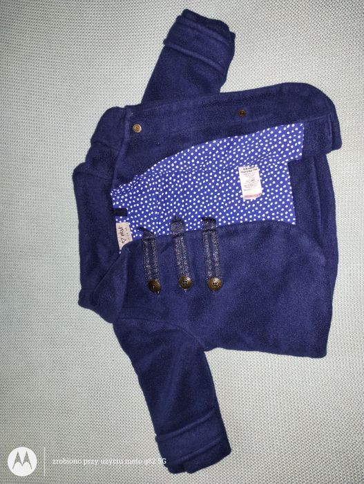 Kurtka Granatowy dziewczęcy płaszczyk rozmiar 74